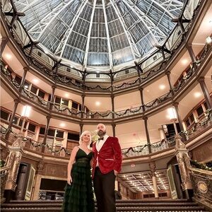 OppoSuits Red Velvet Tuxedo Jacket with Matching Red Velvet Trousers.